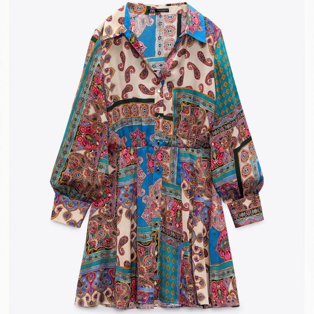 Zara Patchwork Print Dress